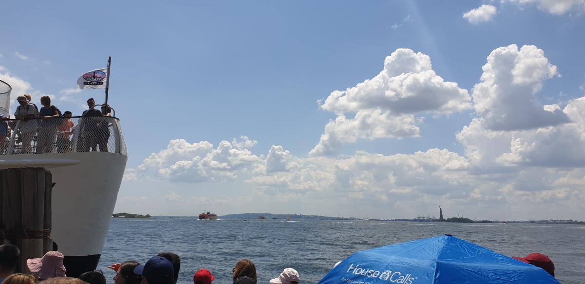 Liberty statue cruise at Battery park