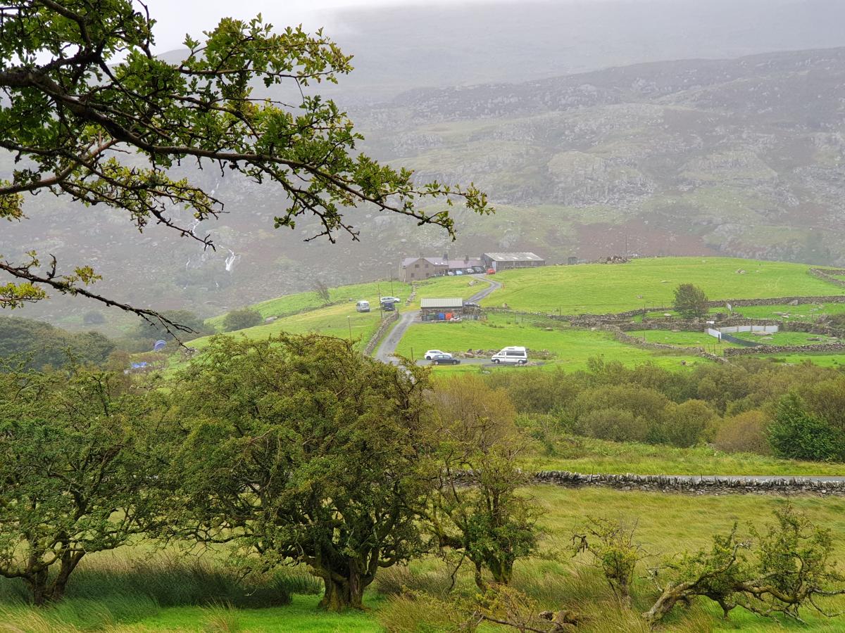 Parking bays between Capel Curig and snowdon A4086 road