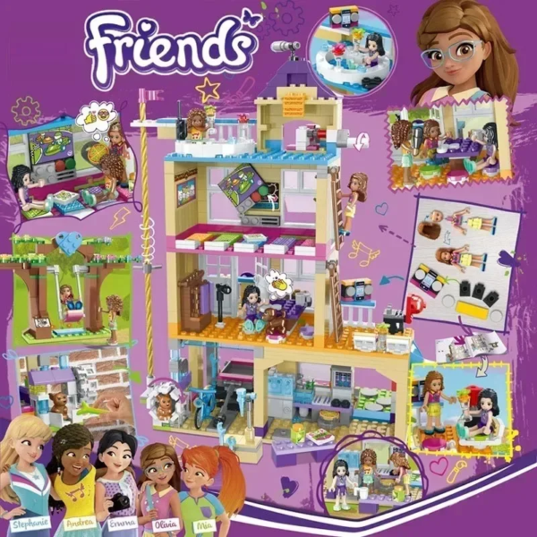 MINISO Disney 865pcs Friendship Club Hobbies Blocks Friends Hotel and House Toys Sets Friends for Girl Christmas Gifts - AliExpress 26 - Color : Without original box - Image 11