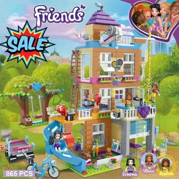 MINISO Disney 865pcs Friendship Club Hobbies Blocks Friends Hotel and House Toys Sets Friends for Girl Christmas Gifts - AliExpress 26 - Color : Without original box - Image 7